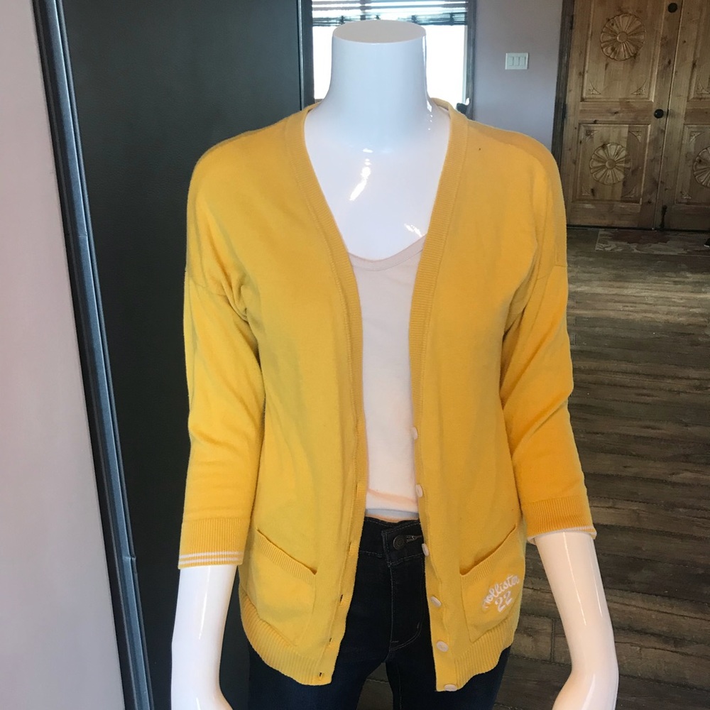 Yellow Hollister Cardigan